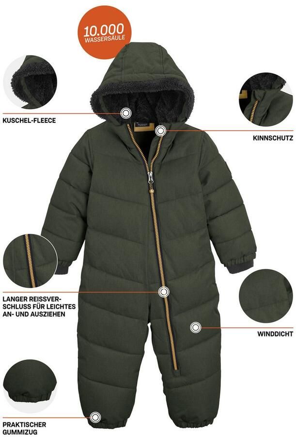 Killtec Ski-overall Karter Mini Sneeuwpak: waterafstotend winddicht warm gemakkelijk aan te trekken