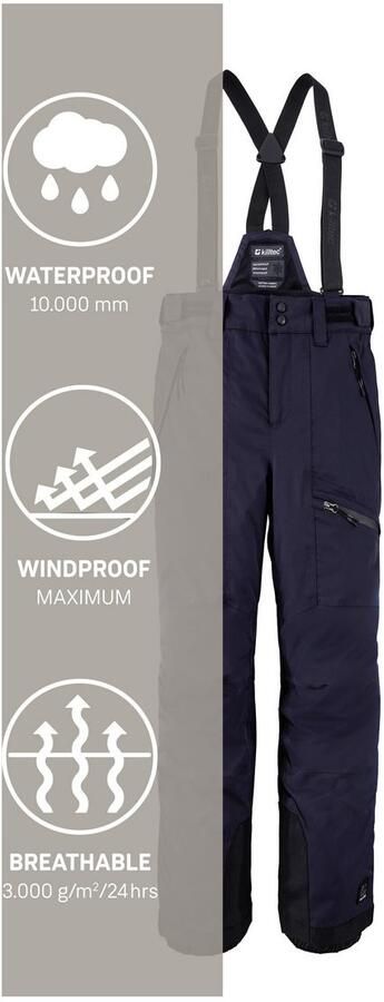 Killtec Skibroek Jongens skibroek 242 Waterdichte skibroek met afneembare slab en verstelbare tailleband - Foto 4