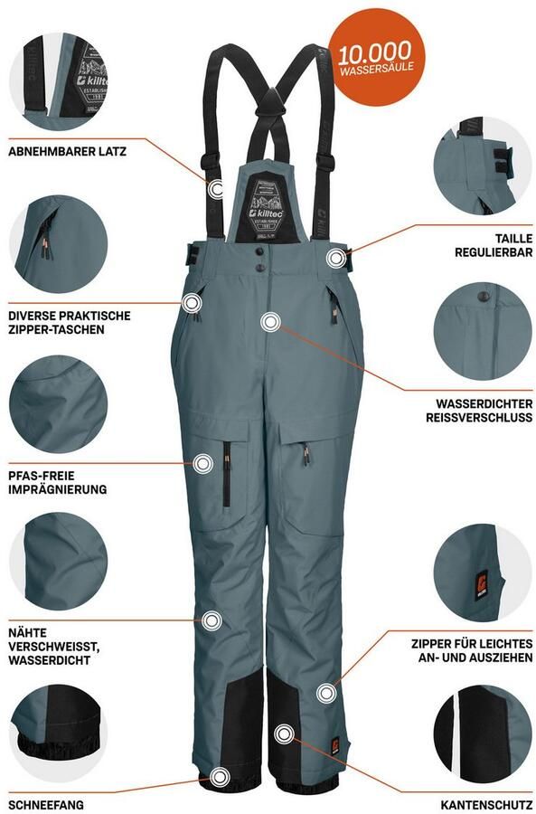 Killtec Skibroek KSW 204 BYS SKI PNTS Waterdichte ade de skibroek met verstelbare lat en banden - Foto 2