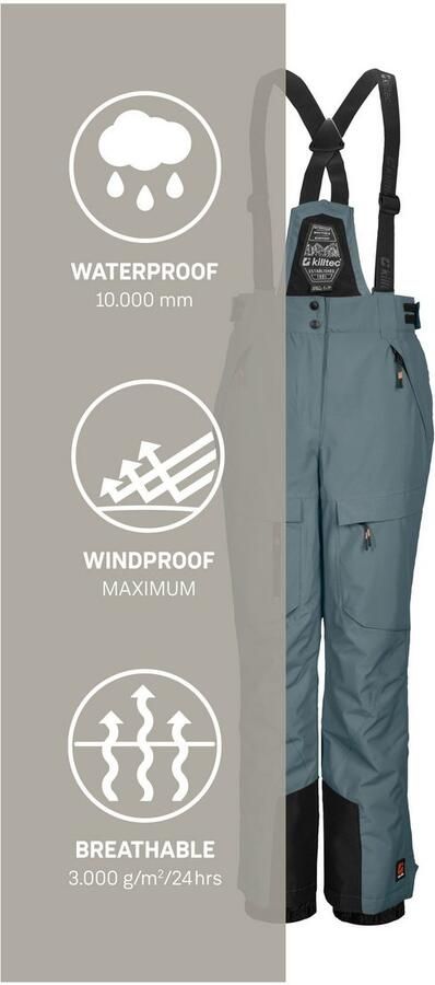 Killtec Skibroek KSW 204 BYS SKI PNTS Waterdichte ade de skibroek met verstelbare lat en banden - Foto 4