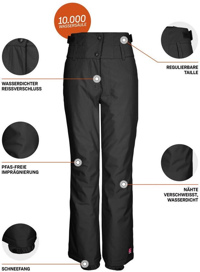 Killtec Skibroek KSW 212 GRLS SKI PNTS Waterdichte ade de skibroek met verstelbare taille