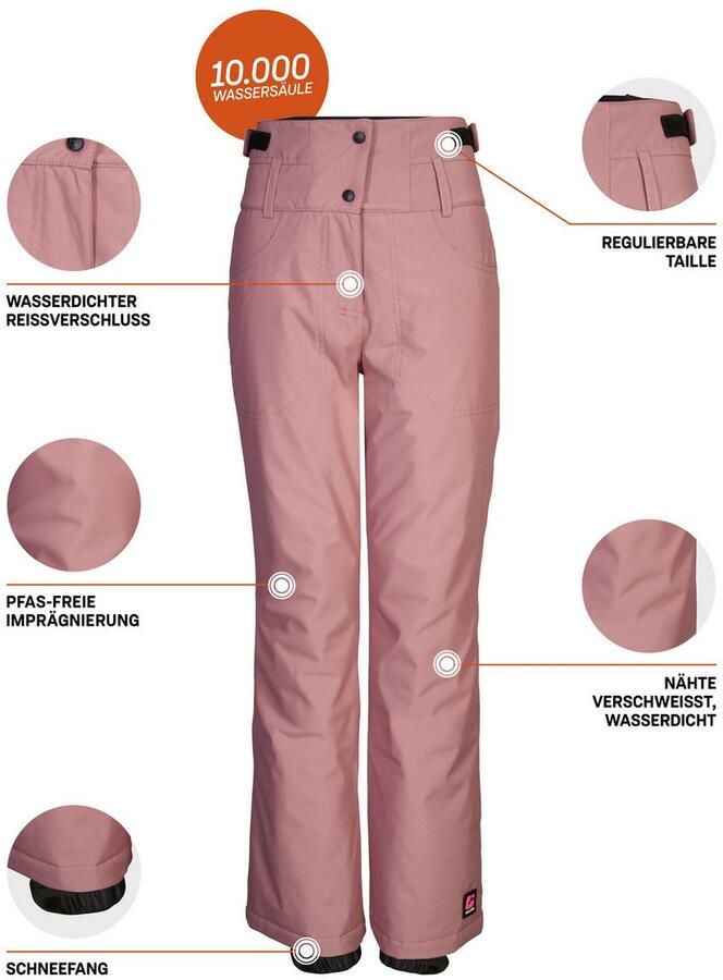 Killtec Skibroek KSW 212 GRLS SKI PNTS Waterdichte ade de skibroek met verstelbare taille