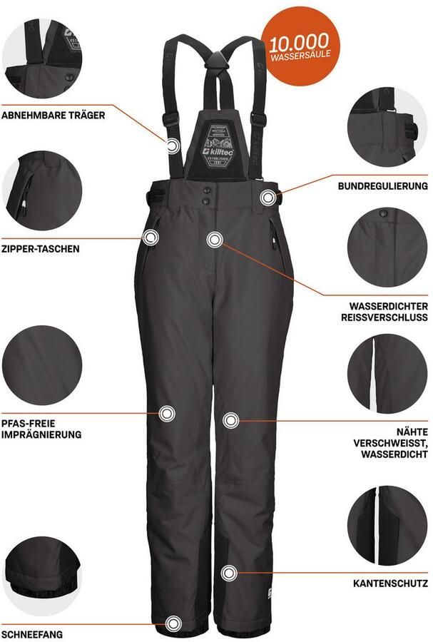 Killtec Skibroek KSW 213 GRLS SKI PNTS Waterdichte ade de skibroek met verstelbare taille - Foto 2