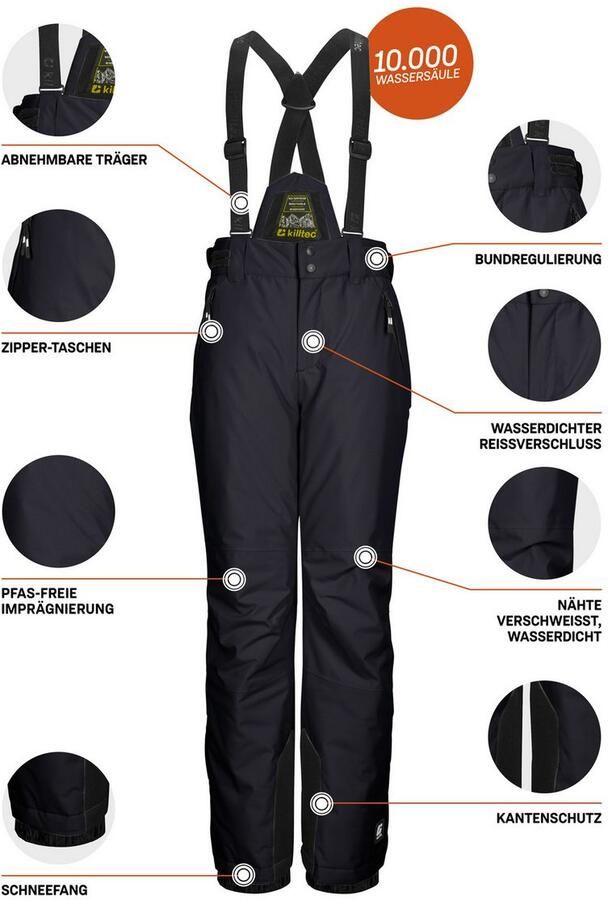 Killtec Skibroek KSW 214 BYS SKI PNTS Waterdichte ade de skibroek met verstelbare lat. - Foto 2