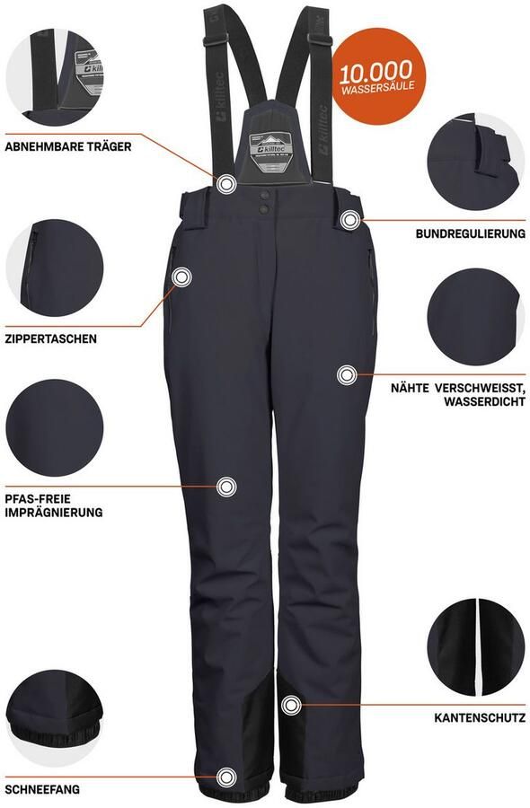 Killtec Skibroek KSW 249 WMN SKI PNTS Water- en winddicht afneembare bandjes verstelbare taille - Foto 3