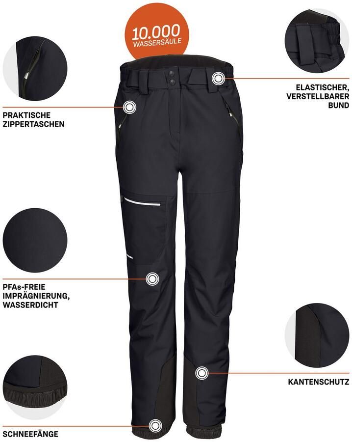 Killtec Skibroek KSW 49 WMN SKI PNTS Waterdichte ademende skibroek met kantbescherming en sneeuwvangers - Foto 1