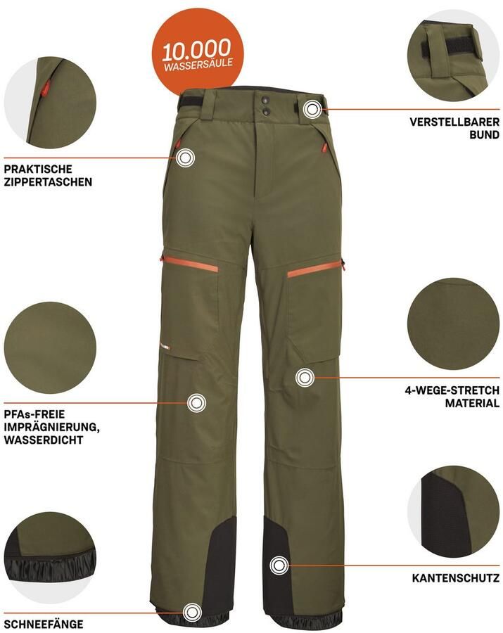 Killtec Skibroek KSW 51 MN SKI PNTS Waterdichte ade de skibroek met 4-way-stretch