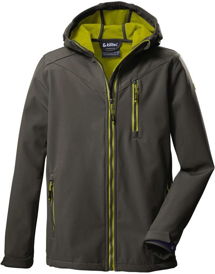 Killtec Softshell-jack Boys softshell-jack Waterafstotende softshell jas met capuchon fleece