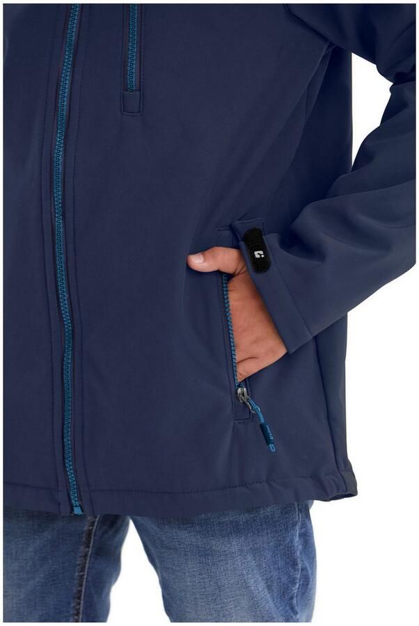 Killtec Softshell-jack Boys softshell-jack Waterafstotende softshell jas met capuchon fleece - Foto 3