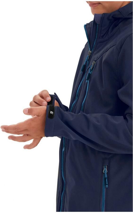 Killtec Softshell-jack Boys softshell-jack Waterafstotende softshell jas met capuchon fleece - Foto 4