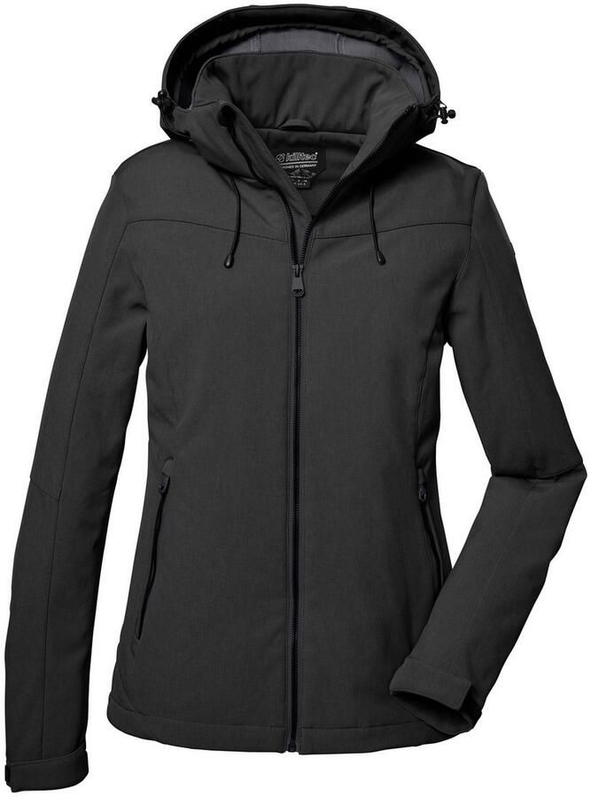 Killtec Softshell-jack Dames softshelljas Waterafstotende winddichte softshelljack met afneembare capuchon - Foto 2