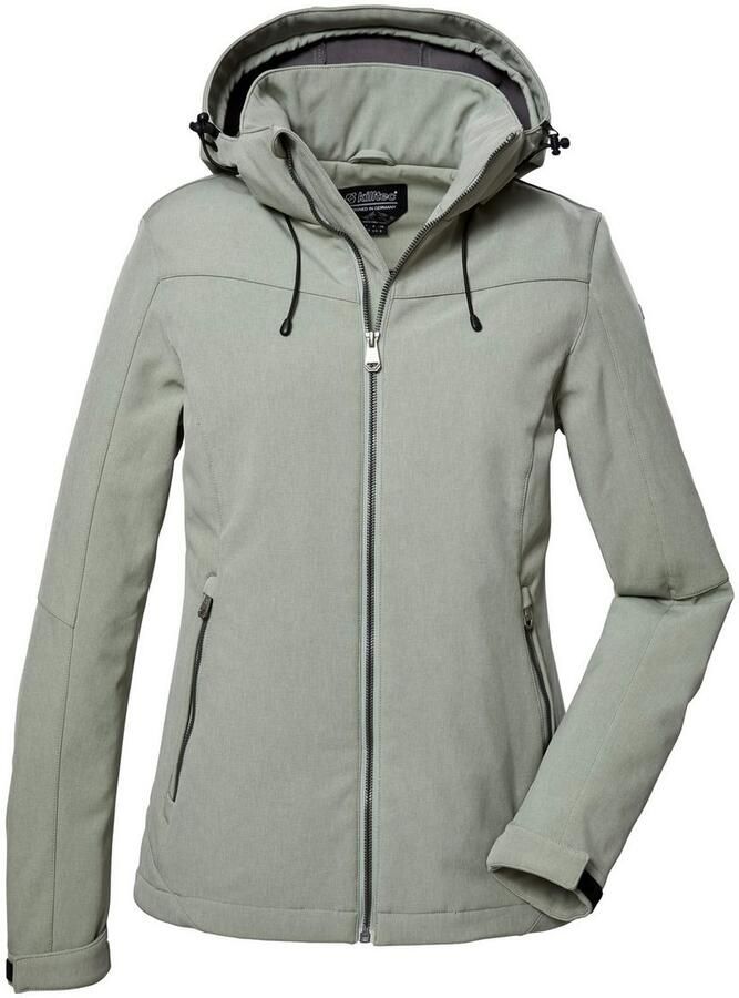 Killtec Softshell-jack Dames softshelljas Waterafstotende winddichte softshelljack met afneembare capuchon - Foto 2