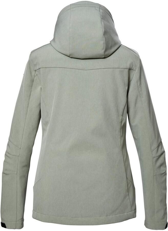 Killtec Softshell-jack Dames softshelljas Waterafstotende winddichte softshelljack met afneembare capuchon - Foto 3