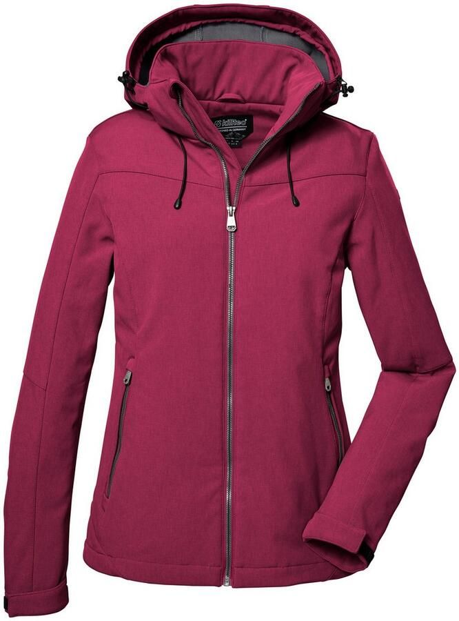 Killtec Softshell-jack Dames softshelljas Waterafstotende winddichte softshelljack met afneembare capuchon - Foto 2