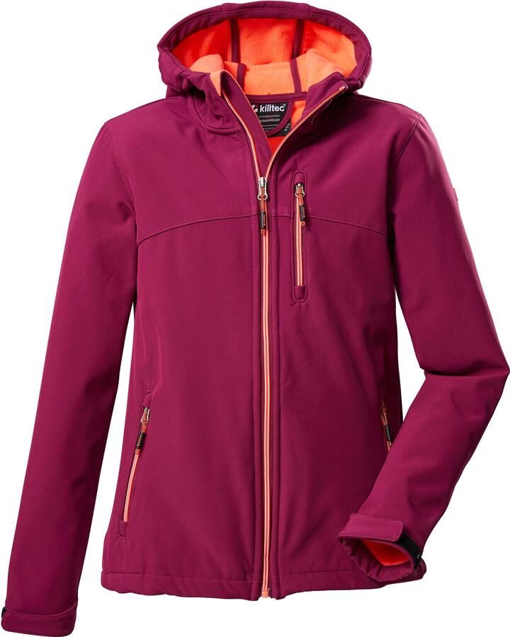 Killtec Softshell-jack Girls softshell-jack Waterafstotend verstelbare capuchon en mouwen fleece binnenvoering - Foto 2