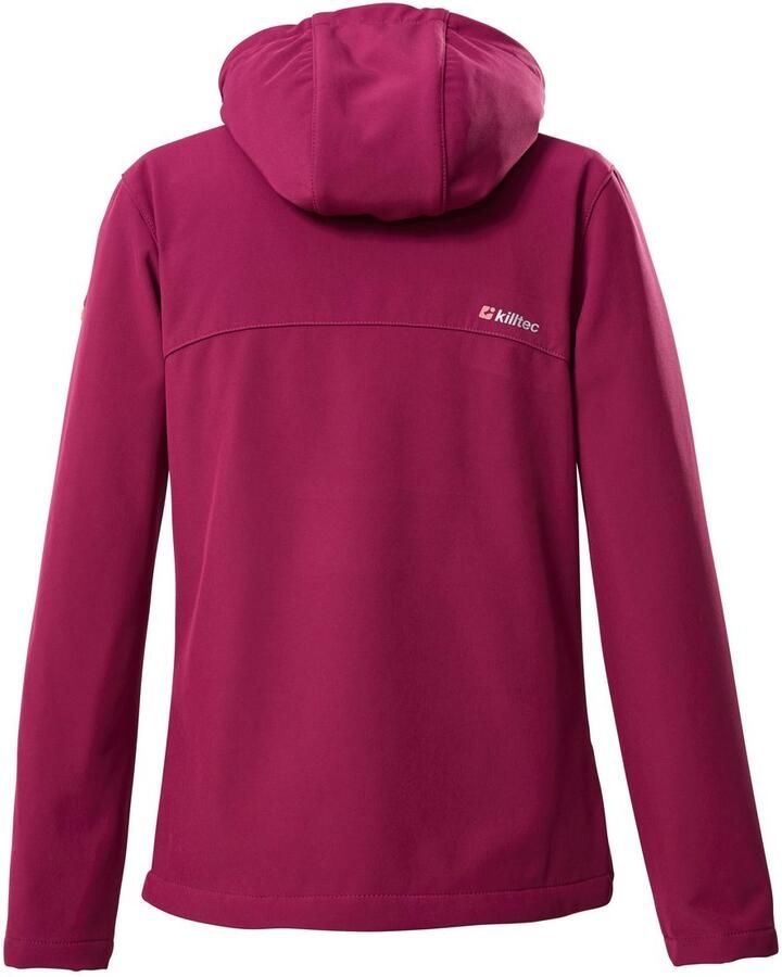 Killtec Softshell-jack Girls softshell-jack Waterafstotend verstelbare capuchon en mouwen fleece binnenvoering