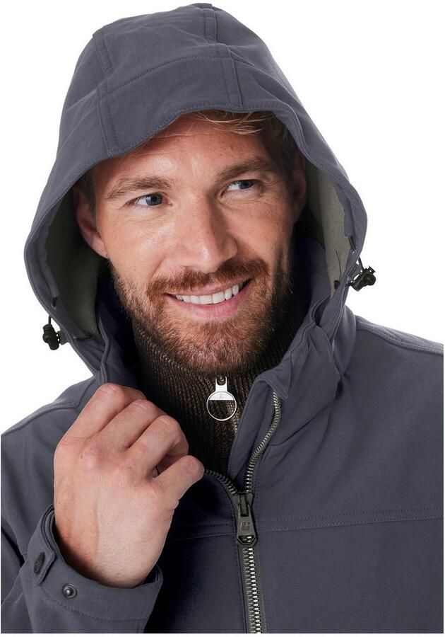 Killtec Softshell-jack Heren softshelljas Waterafstotende softshelljack met fleece afneembare capuchon - Foto 4