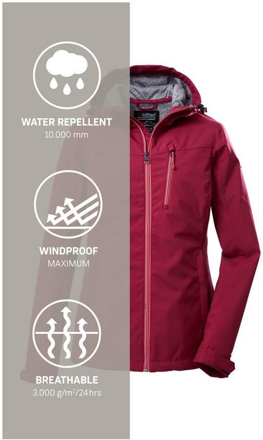 Killtec Softshell-jack KOS 89 WMN SFTSHLL JCKT Dames softshelljack: Wind- en waterdicht ademend PFAS-vrij - Foto 8