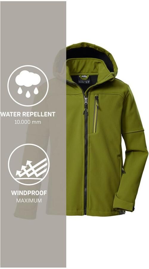 Killtec Softshell-jack KOW 226 BYS SFTSHLL JCKT Wind- en waterafstotende kinder-softshell jas fleece reflectoren - Foto 5