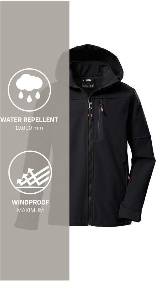 Killtec Softshell-jack KOW 226 BYS SFTSHLL JCKT Wind- en waterafstotende kinder-softshell jas fleece reflectoren - Foto 5