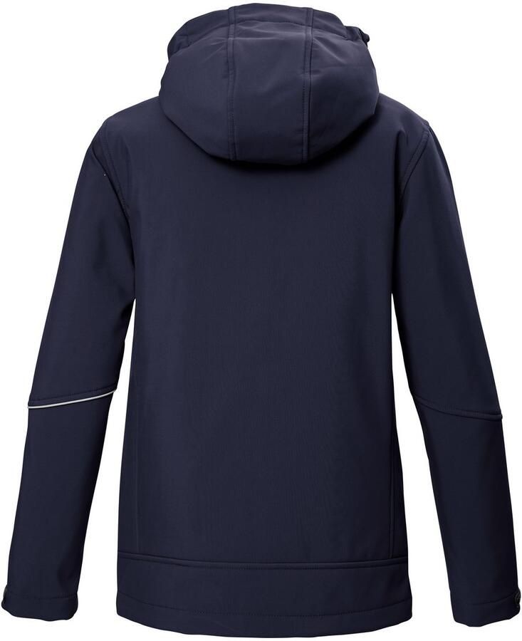 Killtec Softshell-jack KOW 366 BYS SFTSHLL JCKT Waterafstotende softshelljack met fleece capuchon en reflectoren