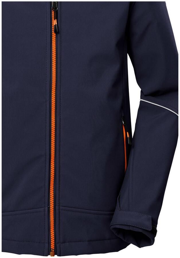 Killtec Softshell-jack KOW 366 BYS SFTSHLL JCKT Waterafstotende softshelljack met fleece capuchon en reflectoren - Foto 4