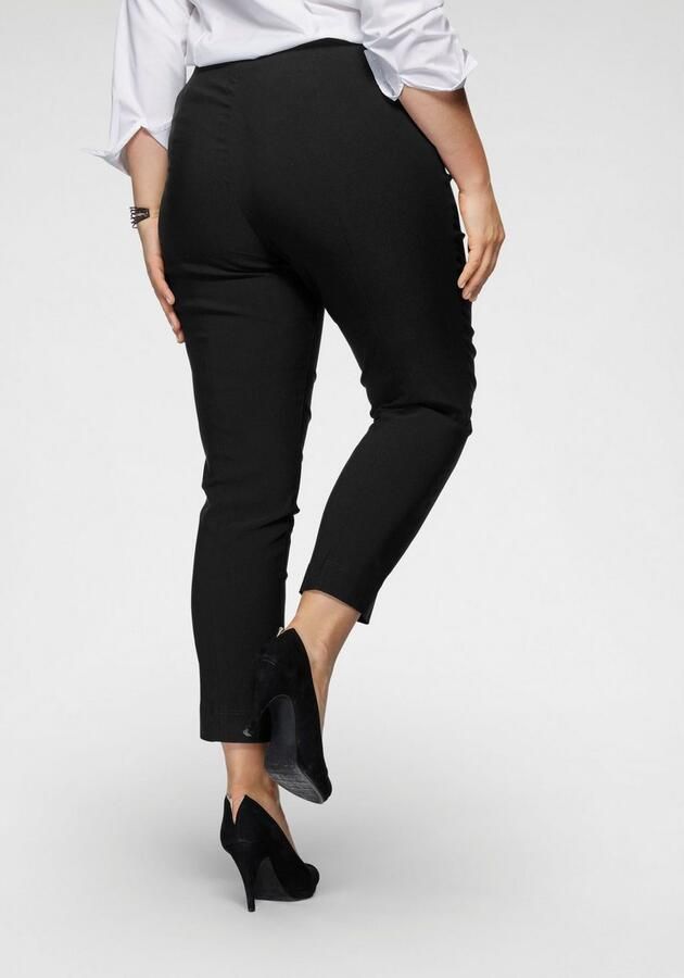 KjBRAND Stoffen broek Susie XS Ankle Bengaline Zomerbroek met elastische band - Foto 4