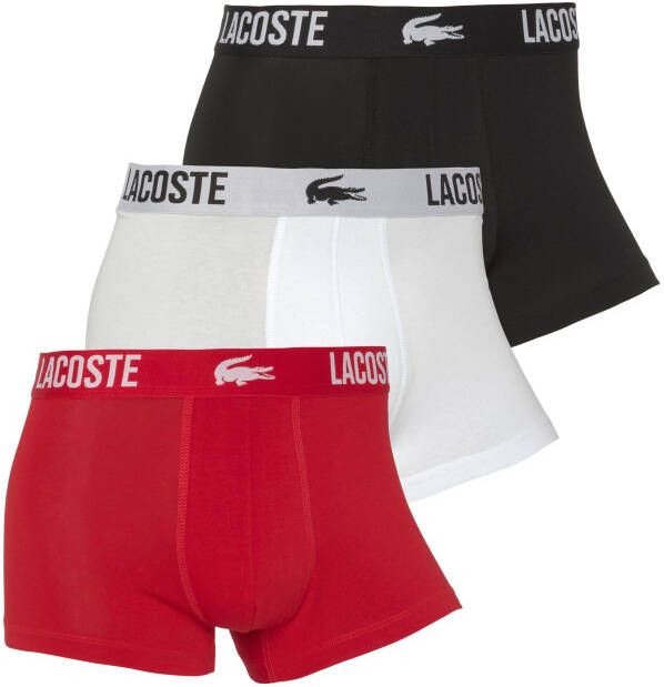 Lacoste Boxershort met elastische band met logo in een set van 3 stuks