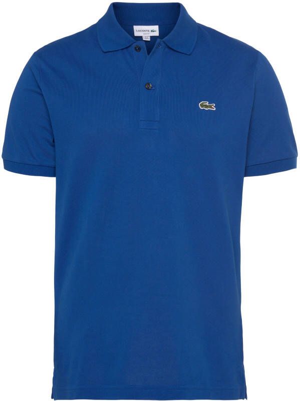 Lacoste Petit Piqué Katoenen Polo Shirt Blauw Heren