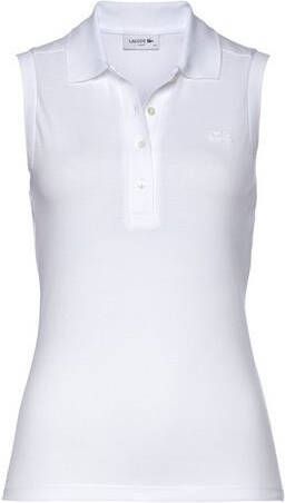 Lacoste Witte Mouwloze Top Zomercollectie White Dames