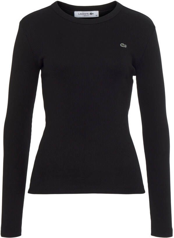 Lacoste Sport Shirt met lange mouwen en labelbadge