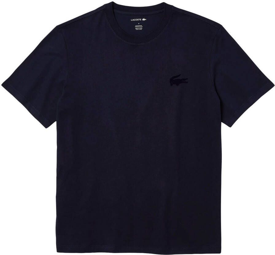 Lacoste T-shirt met labeldetail model 'Croco Flock'