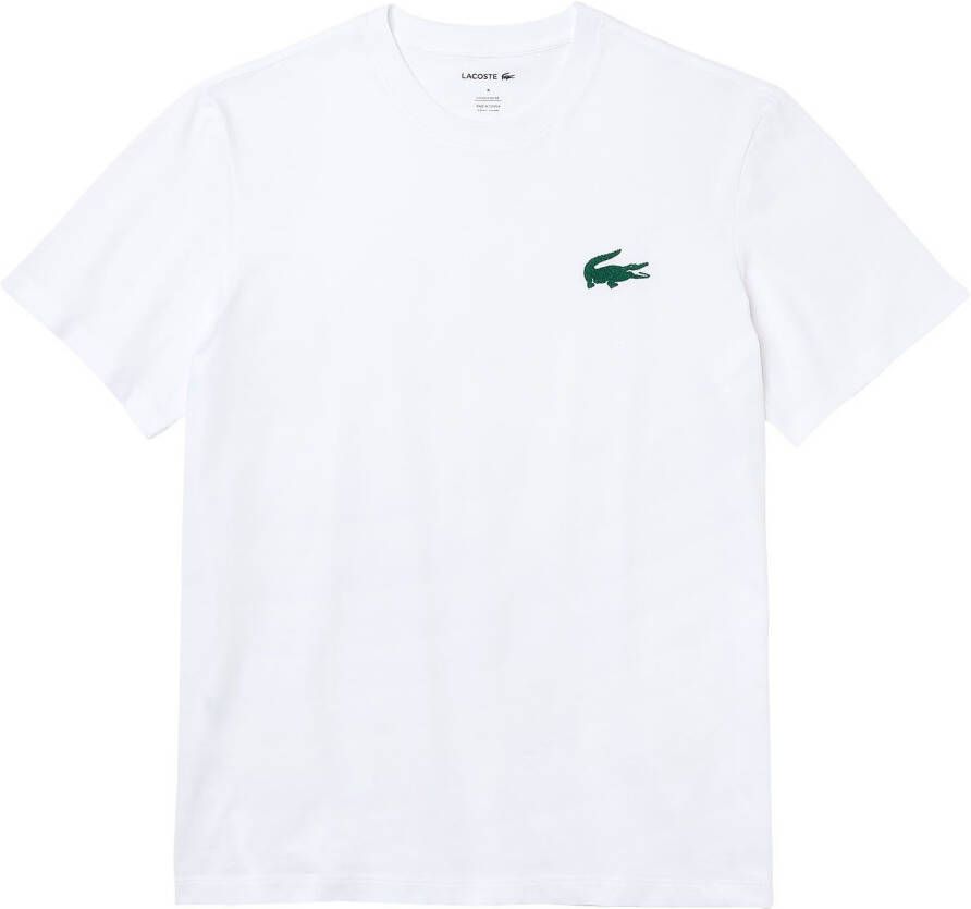 Lacoste T-shirt met labeldetail model 'Croco Flock'