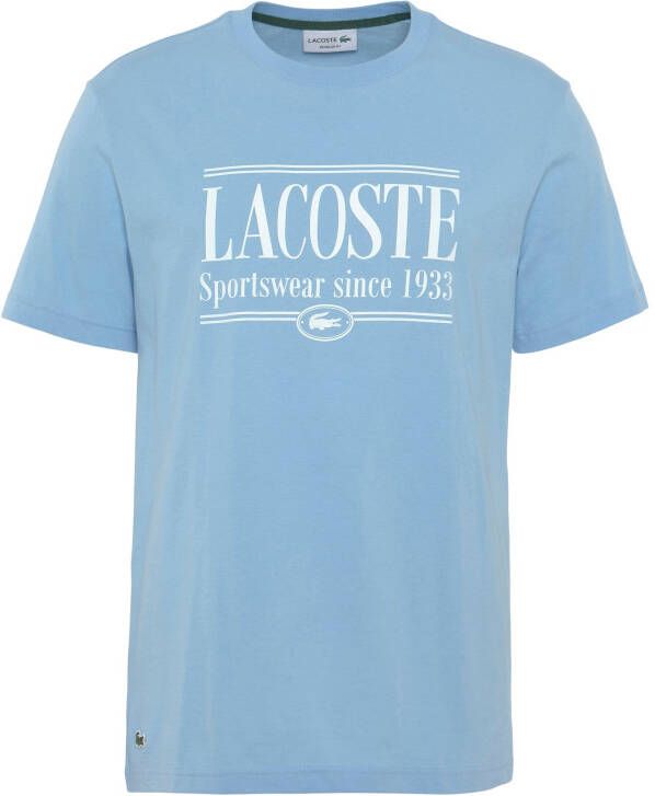 Lacoste Heren Katoenen T-Shirt Blue Heren