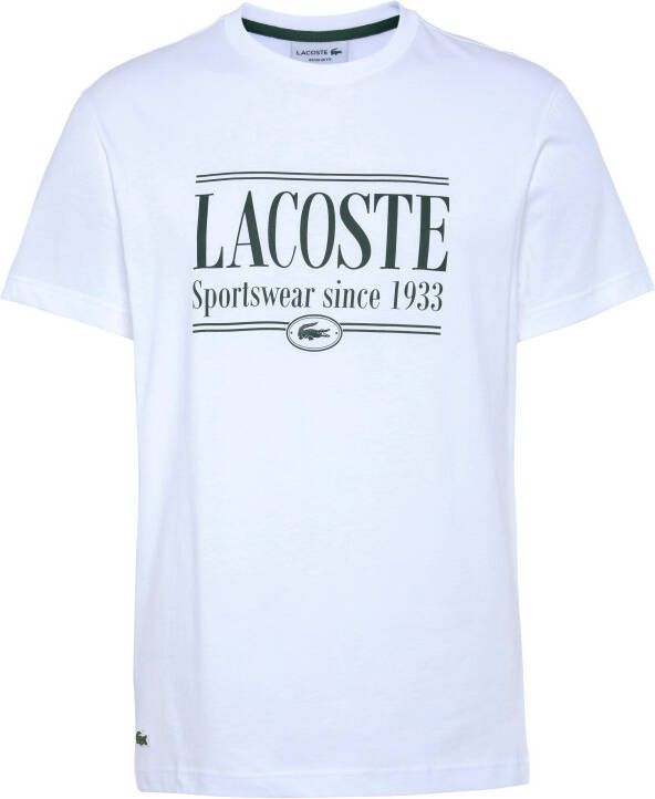 Lacoste Mannen Regular Fit T-Shirt Collectie White Heren
