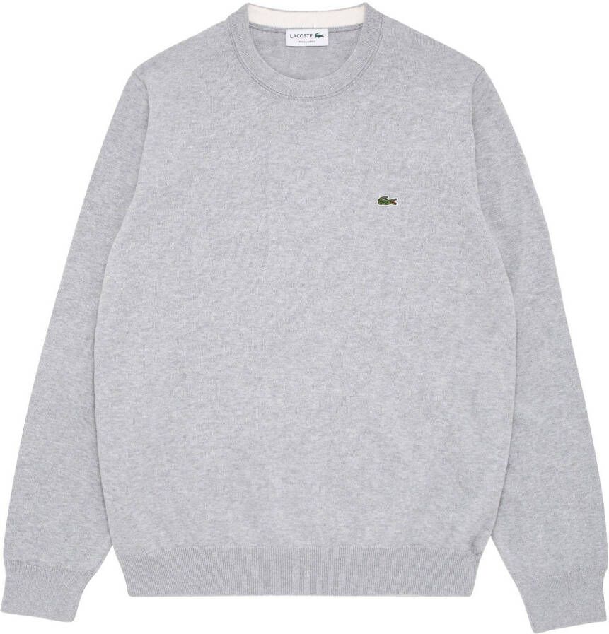Lacoste Trui met ronde hals gemakkelijk te onderhouden duurzame katoenmix met wolaandeel