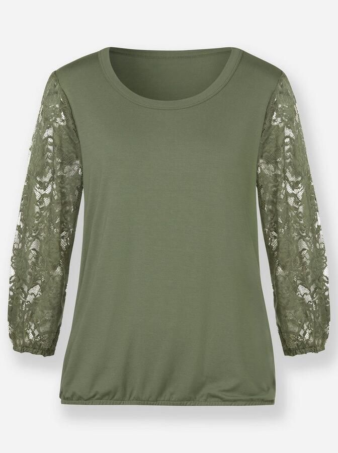 Lady Shirt met 3 4 mouwen Kanten shirt (1-delig) - Foto 3
