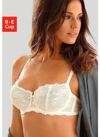 Lascana Balconette-bh Nina met beugel en iets transparante cups van kant ondergoed