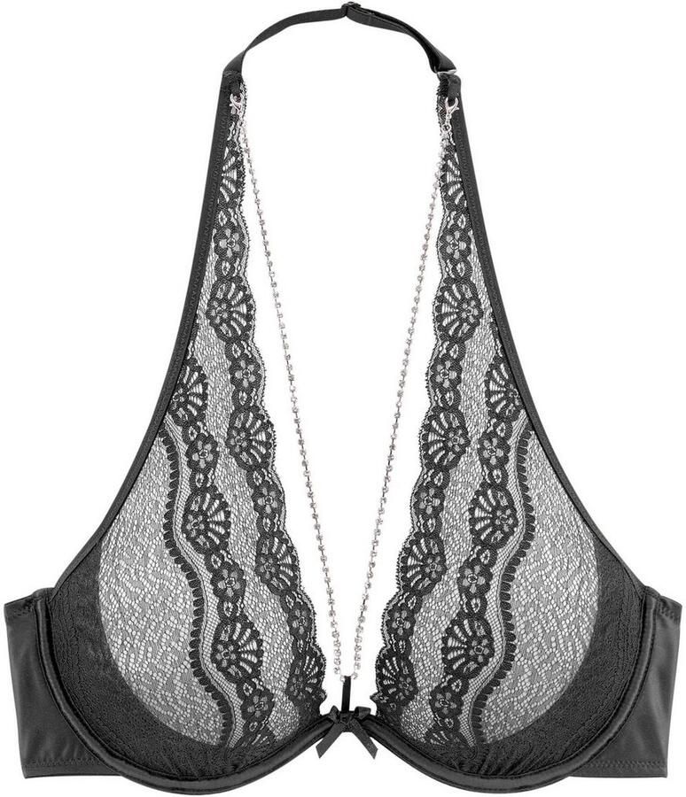 Lascana Belle Affaire Bh met halterbandjes met afneembare stras-ketting sexy lingerie sexy ondergoed