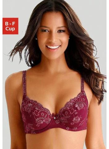 Lascana Beugel-bh WANDA met borduurkant in bloemetjes-look dessous