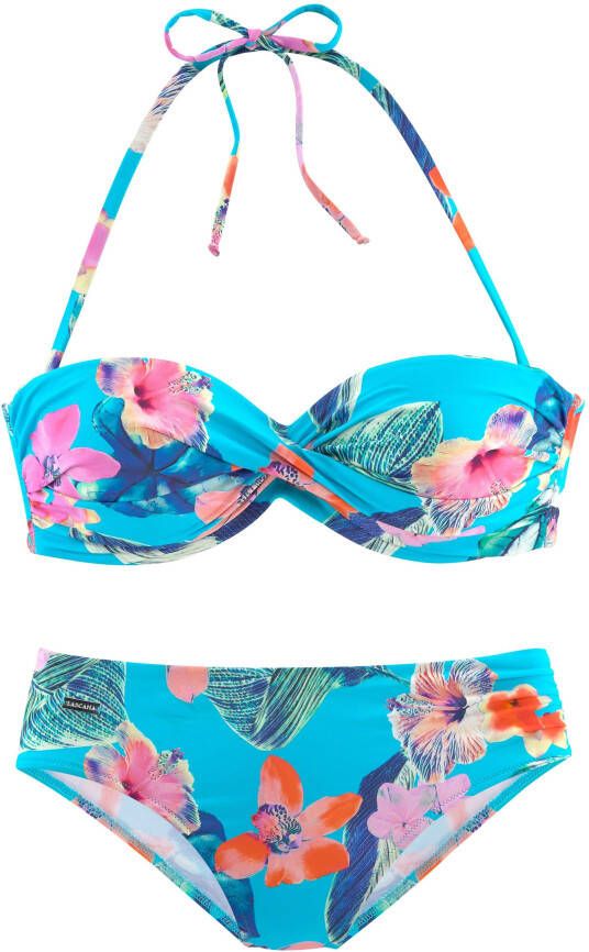 Lascana Beugelbikini in bandeaumodel zomers gedessineerd