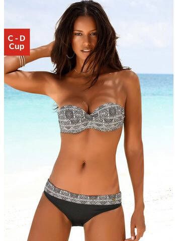 Lascana Beugelbikinitop in bandeaumodel Giselle met een moderne print