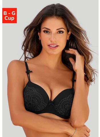 Lascana Bh met steuncups Aurora met beugel en van fijne kant dessous