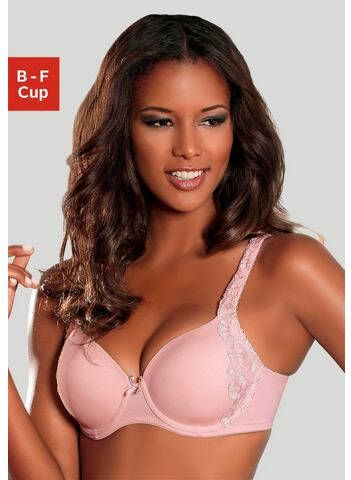 Lascana Bh met steuncups WANDA met beugel en geborduurde kant opzij dessous