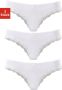 Lascana Brazilian slip van elastische katoen met delicate kant (3 stuks) - Thumbnail 1