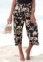 Lascana Culotte met bloemenprint stoffen broek stretch (Met een bindceintuur) - Thumbnail 1