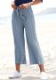 Lascana Culotte en stippenprint licht en elastisch jersey broek zomerbroek (Met een bindceintuur) - Thumbnail 1