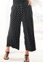 Lascana Culotte met stippenprint en zakken elastische tailleband 7 8 broek jersey broek - Thumbnail 1