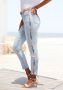 Lascana High-waist jeans met borduursel opzij - Thumbnail 1