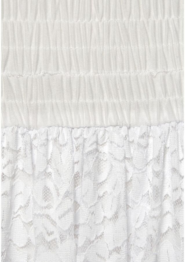 Lascana 2-in-1-jurk van gebloemd kant zomerjurk of maxirok elastisch - Foto 2